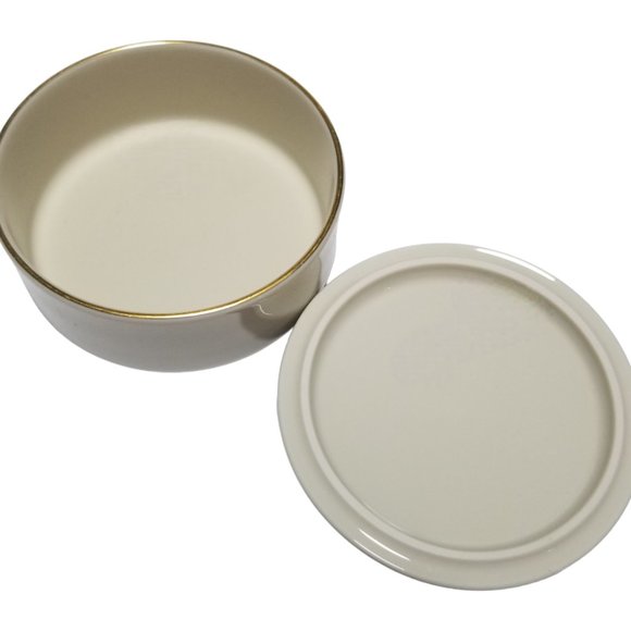 Collectible Lidded Round Trinket Box, With a Snow Village Scene by Picard China - Picture 3 of 9